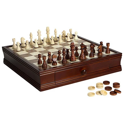 Jeu de dames et d'échecs en bois Prodigy