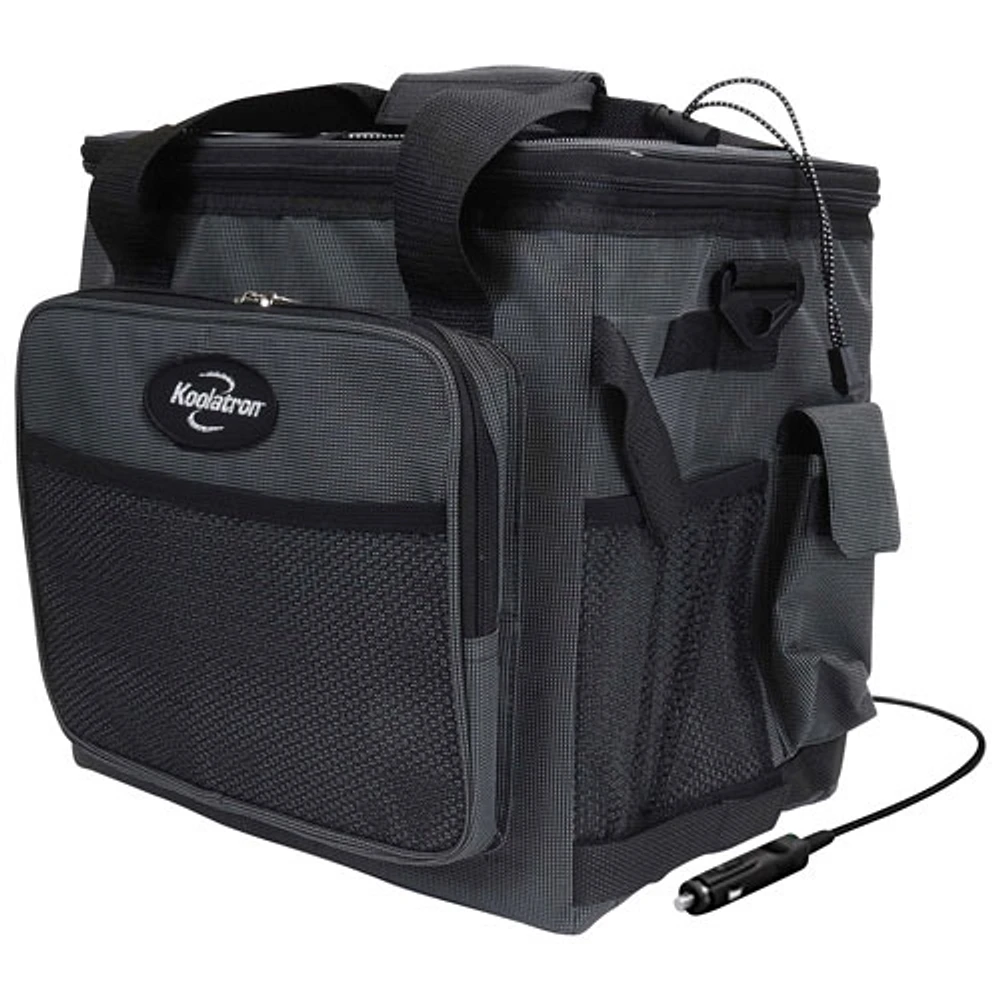 Koolatron 12V Electric Cooler Bag 25L (26 Qt) Collapsible - Grey/Black