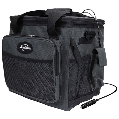 Glacière électrique repliable 12 V 25 L (26 pte) de Koolatron - Gris/Noir
