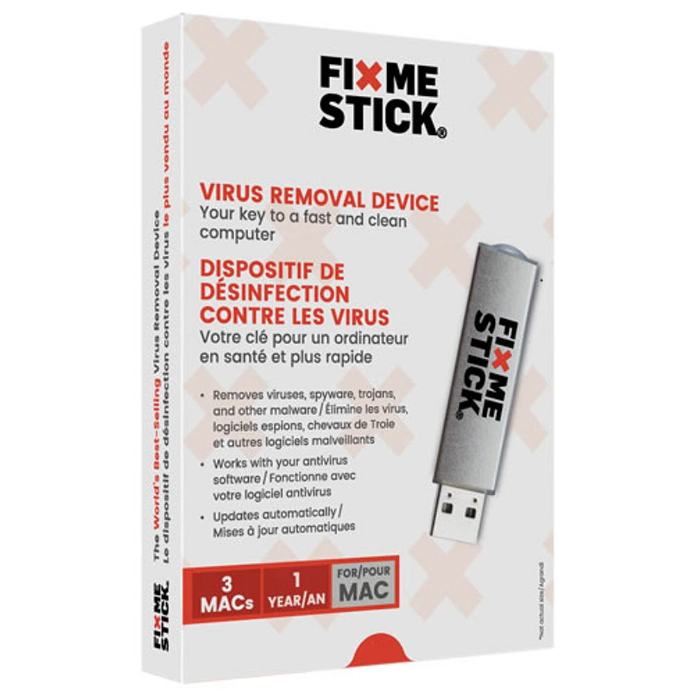 Dispositif de désinfection contre les virus FixMeStick (Mac) - 3 appareils - 1 an