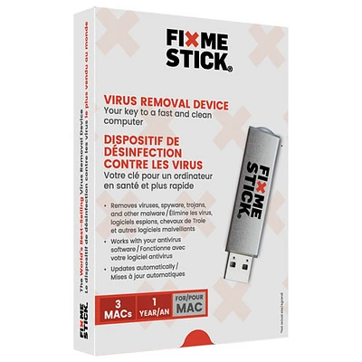 Dispositif de désinfection contre les virus FixMeStick (Mac) - 3 appareils - 1 an