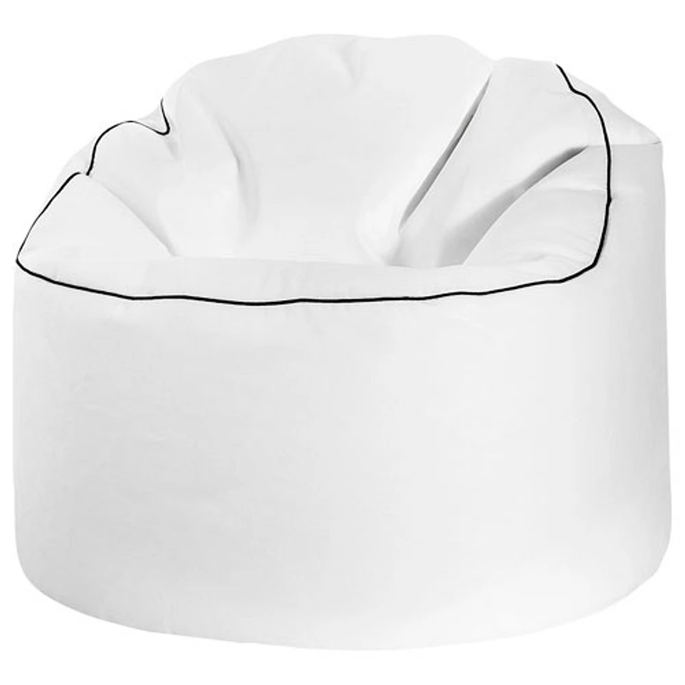 Fauteuil poire contemporain en similicuir Tube Cosy - Blanc