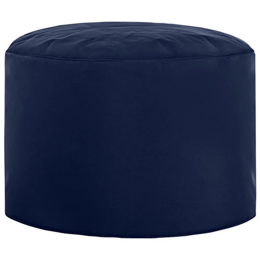 Dotcom Brava Contemporary Polyester Pouf - Navy