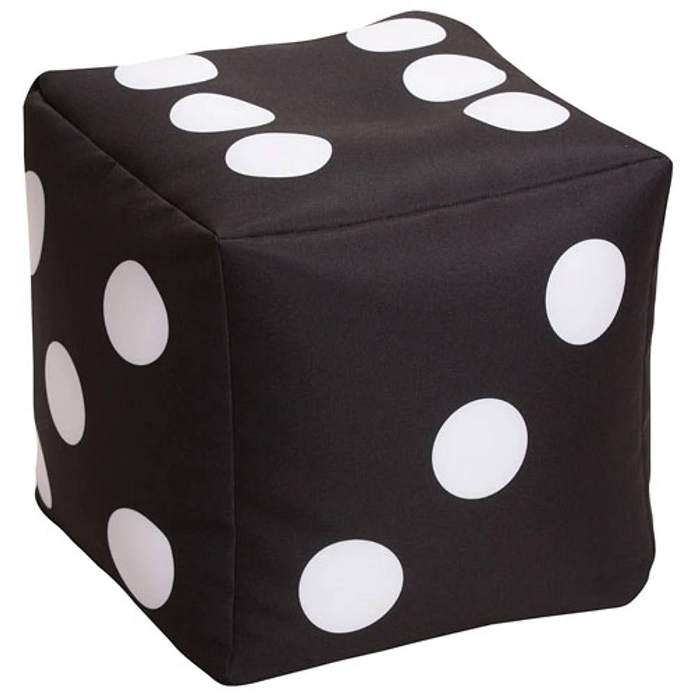 Fauteuil poire contemporain Cube Dice - Noir