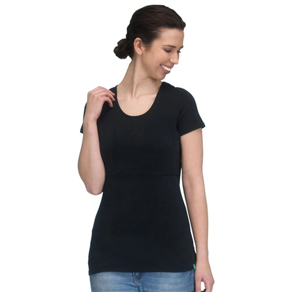 Modern Eternity Nia Maternity Nursing Top - X-Small - Black