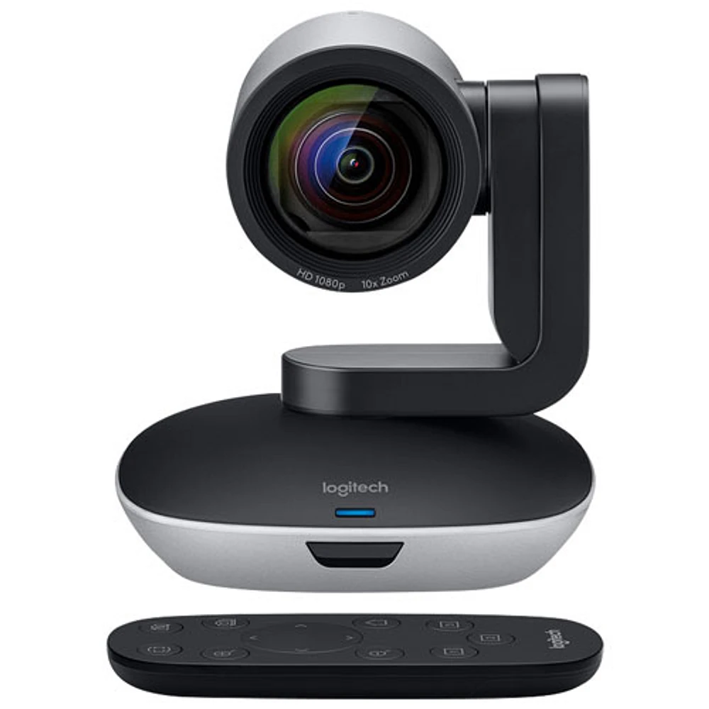 Caméra de vidéoconférence PTZ Pro 2 de Logitech avec télécommande (960-001184) - Noir