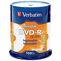 Carrousel de disques DVD-R 16X de Verbatim de 4,7 Go