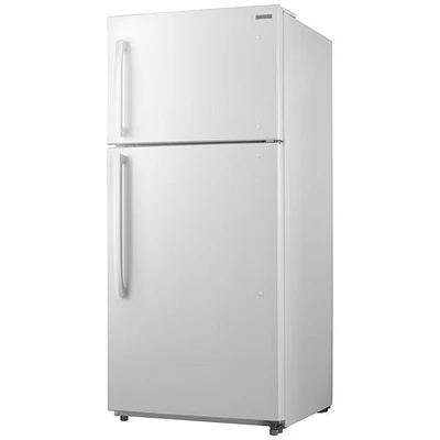 Insignia 30" Top Freezer Refrigerator with LED Lighting (NS-RTM18WH8Q)-White-Open Box-Scratch & Dent