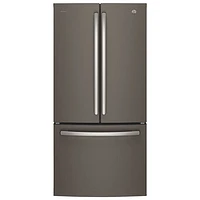 GE Profile 33" 24.8 Cu. Ft. French Door Refrigerator with Water & Ice Dispenser (PNE25NMLKES)-Slate