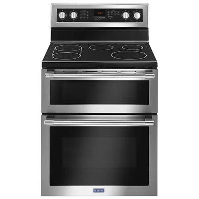 Maytag 30" 6.7 Cu. Ft. Double Oven 5-Element Freestanding Electric Range (YMET8800FZ) - Stainless