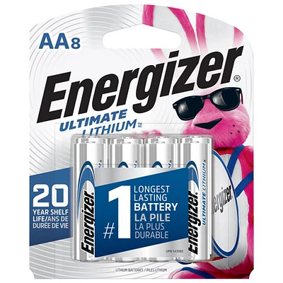 Piles AA Ultimate au lithium d’Energizer - Paquet de 8