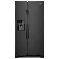 Réfrigérateur côte à côte 21,4 pi³ 33 po/distributeur eau/glaçons de Whirlpool (WRS331SDHB) - Noir