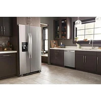 Whirlpool 33" 21.4 Cu. Ft. Side-By-Side Refrigerator w/ Ice & Water Dispenser (WRS331SDHM) - Stainless