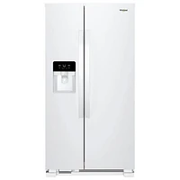 Réfrigérateur côte à côte 33 po 21,4 pi³, distributeur eau/glaçons Whirlpool (WRS331SDHW) - Blanc
