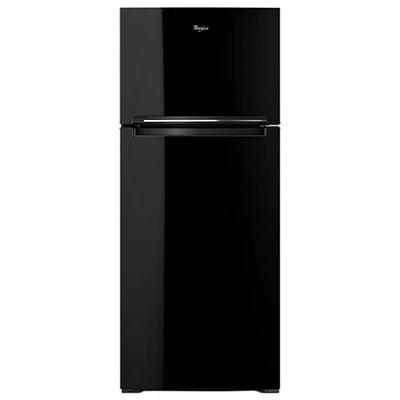 Réfrigérateur à congélateur supérieur 17,6 pi³ 28 po/éclairage DEL de Whirlpool (WRT518SZFB) - Noir