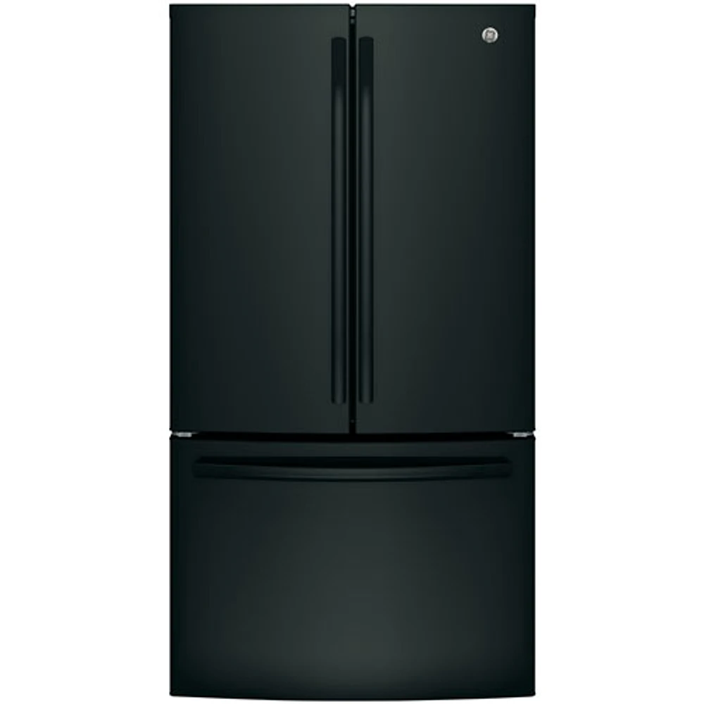 GE 36" 26.7 Cu. Ft. French Door Refrigerator with Water Dispenser (GNE27JGMBB) - Black