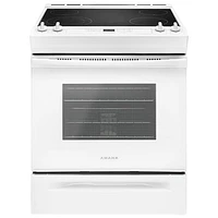 Cuisinière élec. encastrable lisse/four autonettoyant 4,8 pi³ 30 po d'Amana (YAES6603SFW) - Blanc