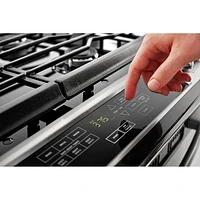Cuisinière élec. encastrable lisse/four autonettoyant 4,8 pi³ 30 po d'Amana (YAES6603SFW) - Blanc