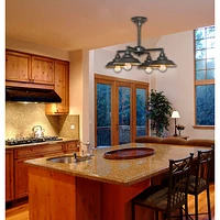 Iron Hill Rustic Country 4-Light Chandelier - Bronze
