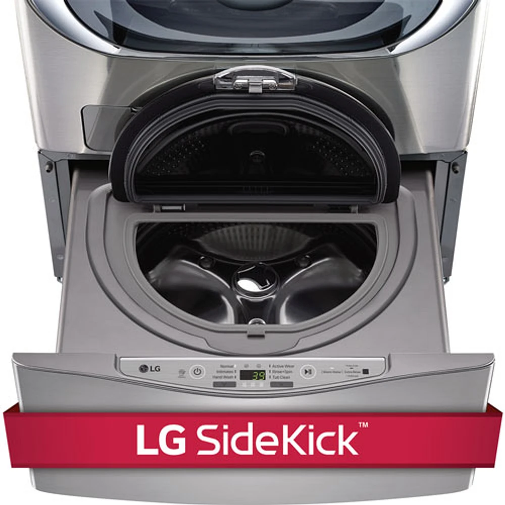 27 po 1,1 pi³ SideKick de LG pour Laveuse sur socle (WD100CV) - Inox - BO - Parfait état