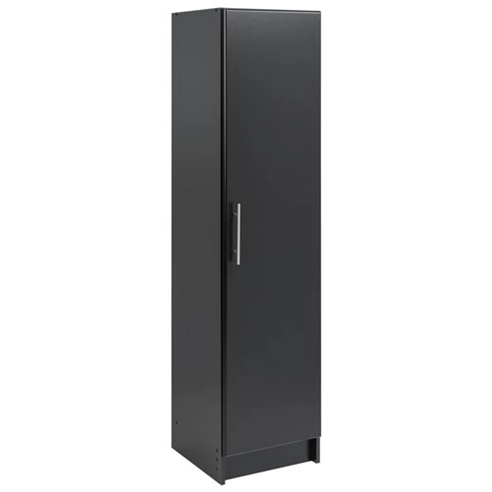 Elite Home Storage 65" 2-Shelf Wood Cabinet with Door - Black