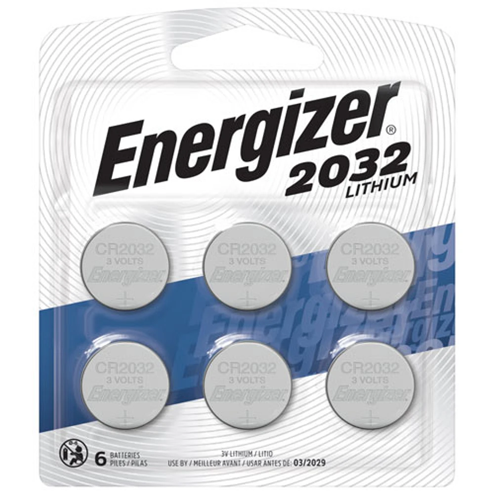 Piles plates au lithium CR2032 d’Energizer - Paquet de 6