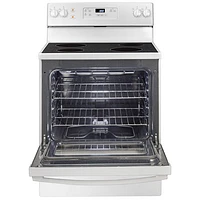 Insignia 30" 5 Cu. Ft. Electric Range (NS-RNE4BMWH9-C) - White on White - Only at Best Buy