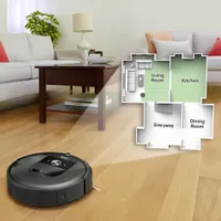 Aspirateur robot connecté Wi-Fi Roomba i7+ à élimination automatique de la poussière d'iRobot (7550)