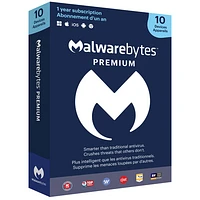 Malwarebytes (PC/Mac) - 10 appareils - 1 an
