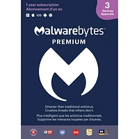 Malwarebytes (PC/Mac) - 3 appareils - 1 an