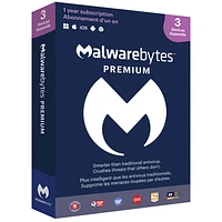 Malwarebytes (PC/Mac) - 3 appareils - 1 an