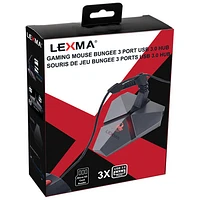 Concentrateur à 3 ports USB Gaming Bungee de Lexma