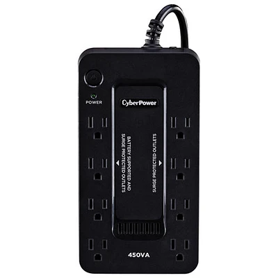 Système UPS d'alimentation sans coupure de 450 VA de CyberPower (SE450G1-FC) - Noir