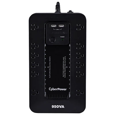 Système UPS d'alimentation sans coupure de 950 VA de CyberPower (SX950U-FC) - Noir