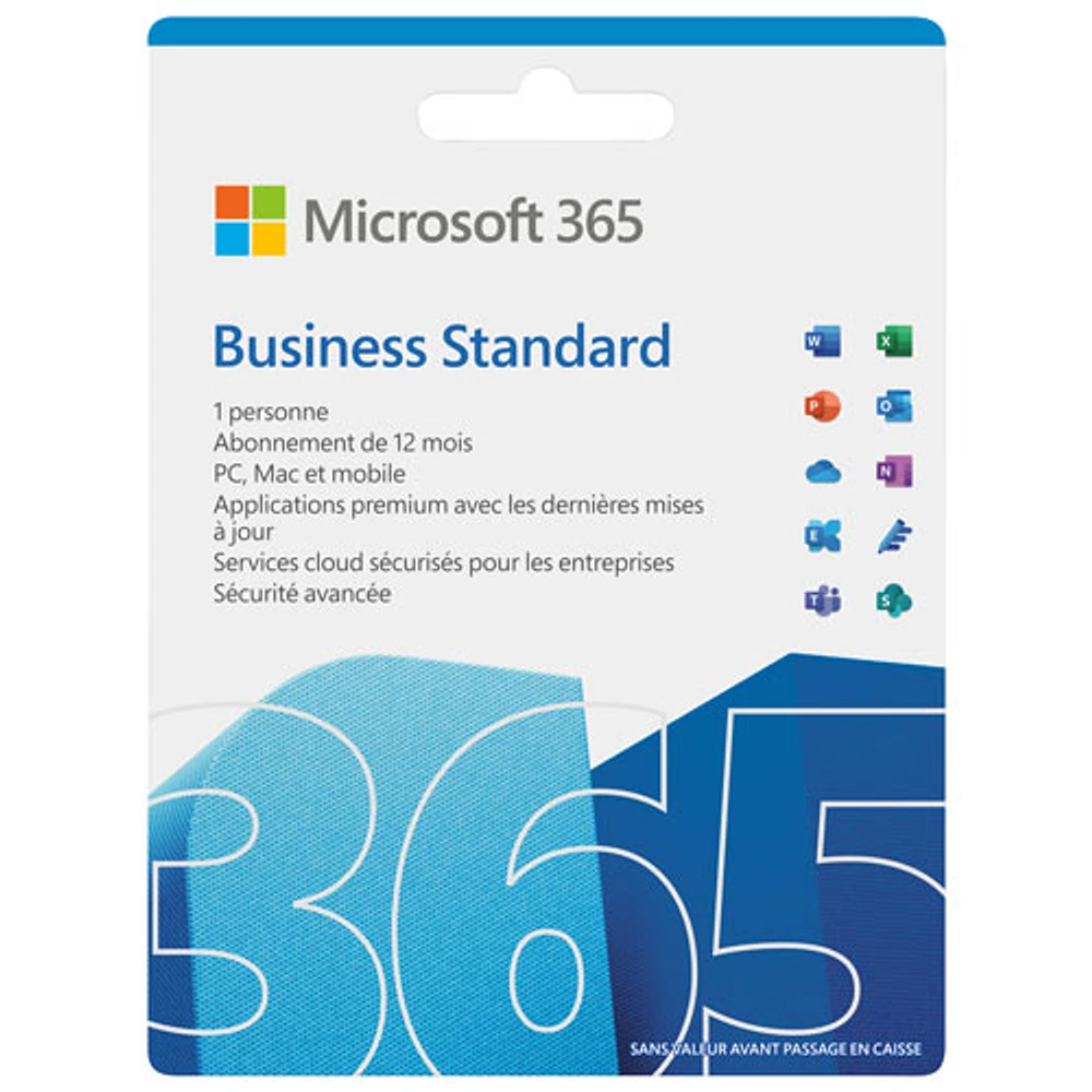 Microsoft 365 Business Standard (PC/Mac) - 1 User - 1 Year - Digital Download