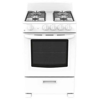 Cuisinière à gaz autonome de 2,9 pi³ de 24 po de GE (JCGAS300DMWW) - Blanc