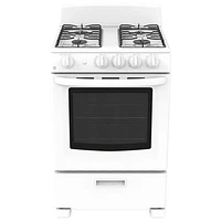 Cuisinière à gaz autonome de 2,9 pi³ de 24 po de GE (JCGAS300DMWW) - Blanc