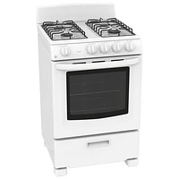Cuisinière à gaz autonome de 2,9 pi³ de 24 po de GE (JCGAS300DMWW) - Blanc