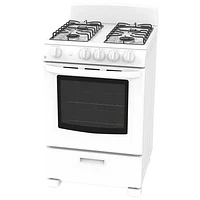 Cuisinière à gaz autonome de 2,9 pi³ de 24 po de GE (JCGAS300DMWW) - Blanc