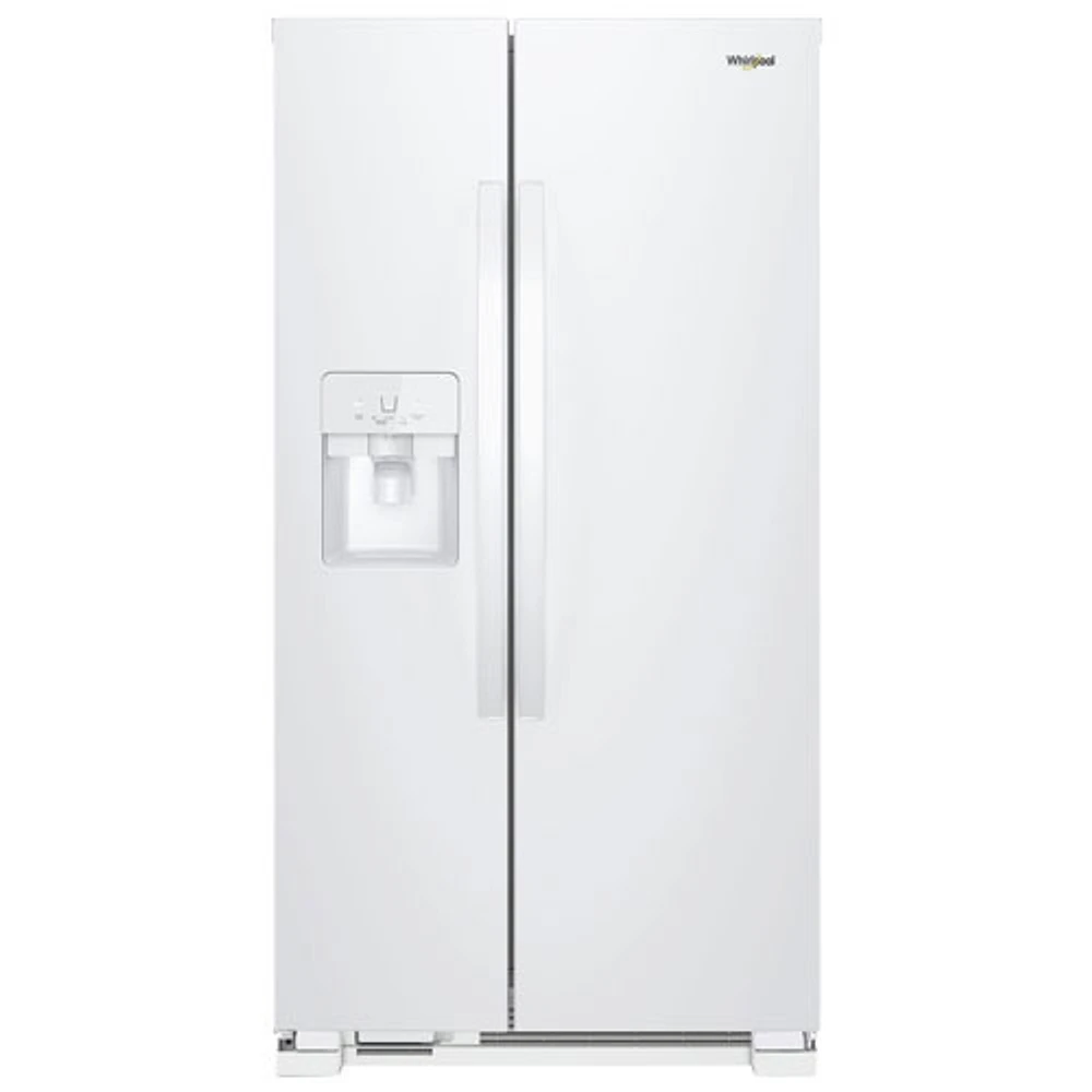 Whirlpool 33.1" 21.2 Cu.Ft. Side-By-Side Refrigerator (WRS321SDHW) -White - Open Box -Scratch & Dent