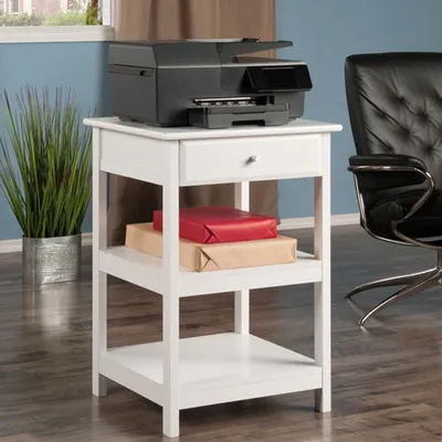 Meuble pour imprimante à 2 tablettes de Monarch - Blanc