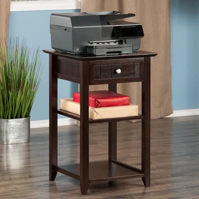 Meuble pour imprimante à 2 tablettes Burke - Café