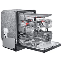 Samsung 24" 39dB Built-In Dishwasher with Stainless Steel Tub (DW80R9950UG/AA) - Black Stainless Steel