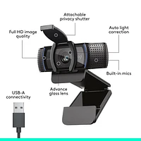 Logitech C920S Pro 1080p 30fps HD Streaming & Gaming Webcam
