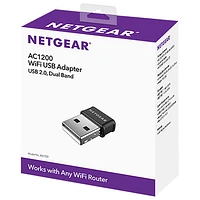Netgear Wireless AC1200 Wi-Fi Dual Band USB Adapter (A6150-100PAS)
