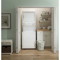 GE 4.5 Cu. Ft. Electric Washer & 5.9 Cu. Ft. Dryer Laundry Centre (GUD27EEMNWW) - White