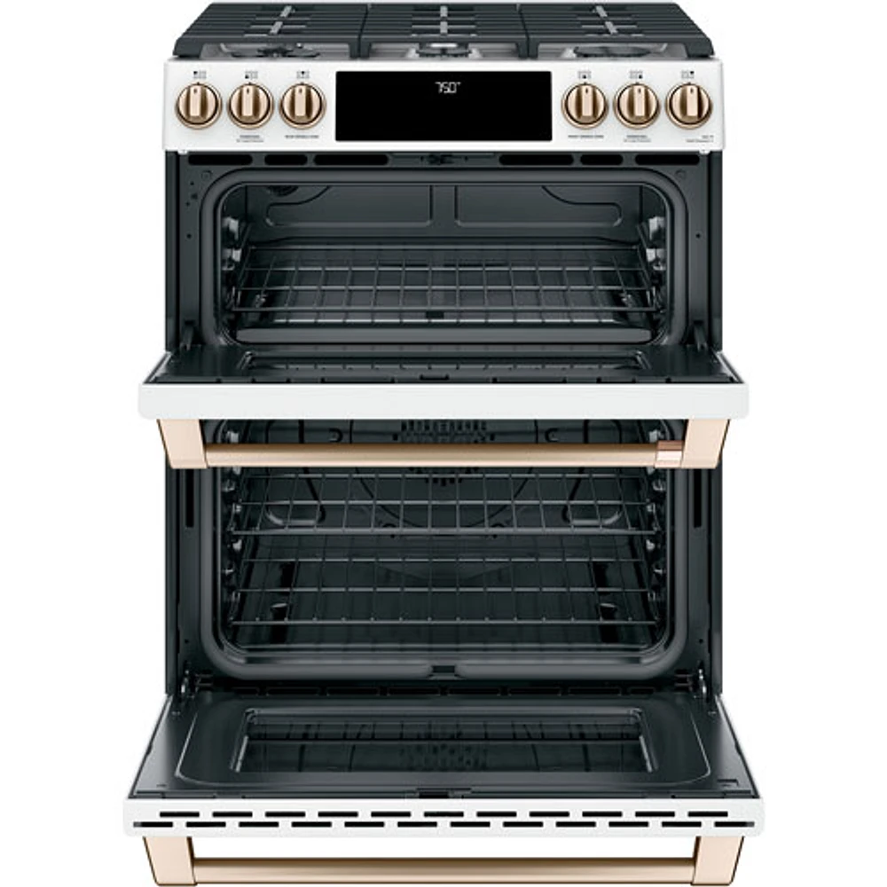 Cuisinière 2 fours encastrable convection véritable 7 pi³ de 30 po Café (CCGS750P4MW2) - Blanc