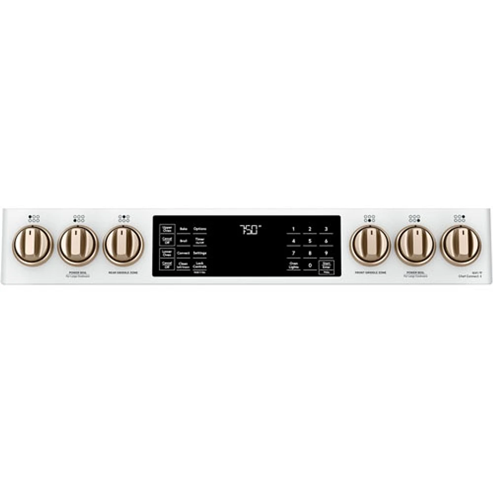Cuisinière 2 fours encastrable convection véritable 7 pi³ de 30 po Café (CCGS750P4MW2) - Blanc