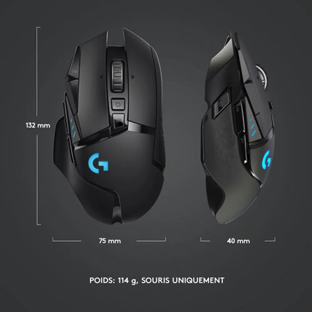 Logitech G502 LIGHTSPEED 25600 DPI Wireless Optical Gaming Mouse - Black