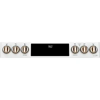 Cuisinière induction encastrable 5 éléments 2 fours convection 30 po Café (CCHS950P4MW2) -Blanc mat